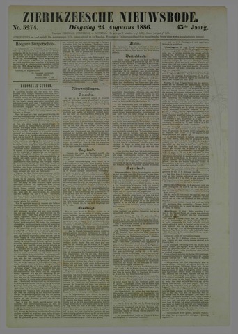 Zierikzeesche Nieuwsbode 1886-08-24