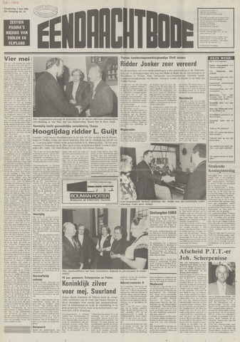 Eendrachtbode /Mededeelingenblad voor het eiland Tholen 1986-05-01