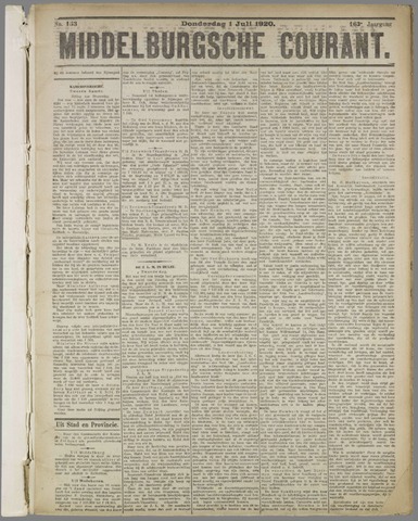 Middelburgsche Courant 1920-07-01