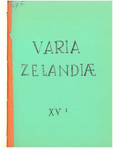 Varia Zeelandiae 1975-01-01