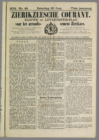 Zierikzeesche Courant 1874-06-20