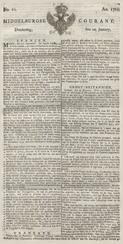 Middelburgsche Courant 1761-01-22