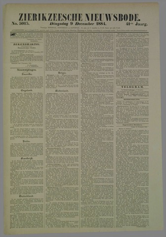 Zierikzeesche Nieuwsbode 1884-12-09