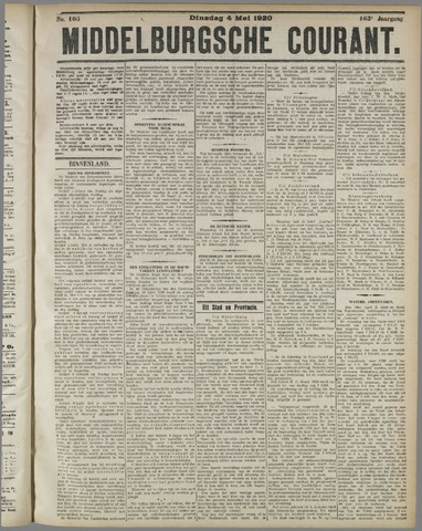 Middelburgsche Courant 1920-05-04
