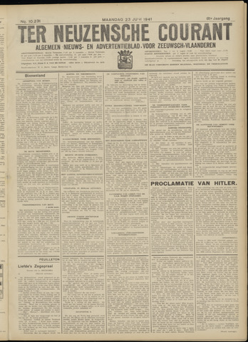 Ter Neuzensche Courant / Neuzensche Courant / (Algemeen) nieuws en advertentieblad voor Zeeuwsch-Vlaanderen 1941-06-23