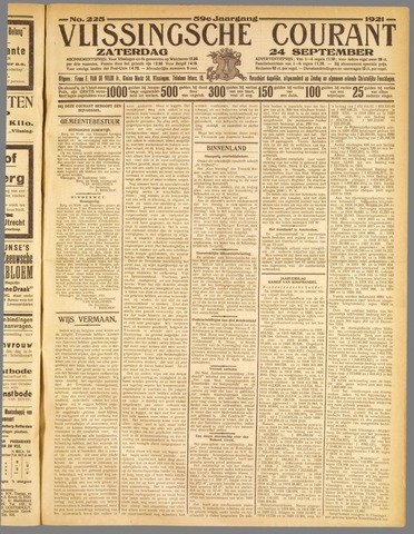 Vlissingse Courant 1921-09-24