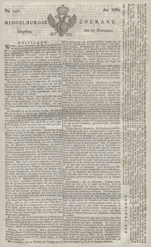 Middelburgsche Courant 1760-11-25