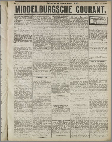 Middelburgsche Courant 1920-09-14