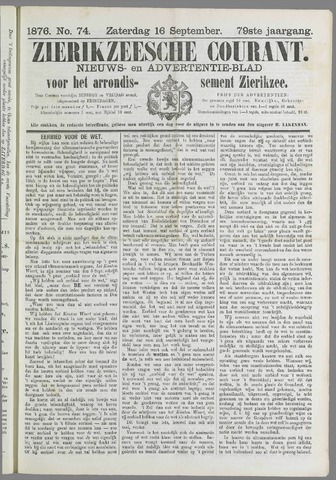 Zierikzeesche Courant 1876-09-16