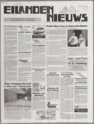Eilanden-nieuws. Christelijk streekblad op gereformeerde grondslag 2002-08-23