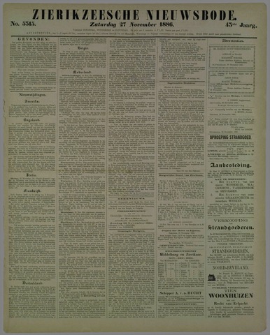 Zierikzeesche Nieuwsbode 1886-11-27