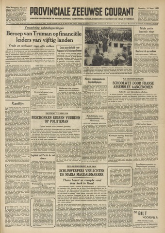 Provinciale Zeeuwse Courant 1951-09-11