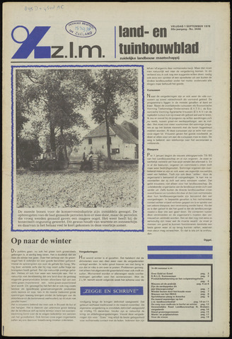 Zeeuwsch landbouwblad ... ZLM land- en tuinbouwblad 1978-09-01