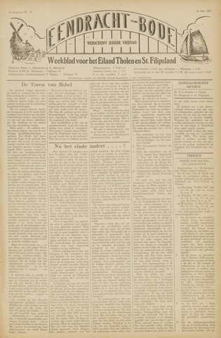 Eendrachtbode /Mededeelingenblad voor het eiland Tholen 1947-05-16