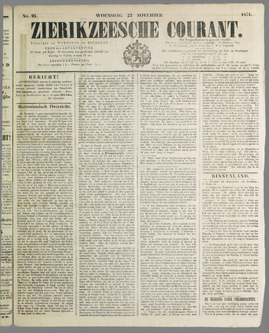 Zierikzeesche Courant 1871-11-22
