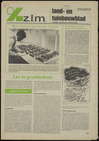 Zeeuwsch landbouwblad ... ZLM land- en tuinbouwblad 1983-01-14