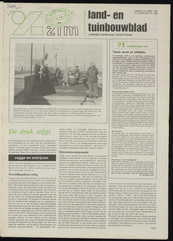 Zeeuwsch landbouwblad ... ZLM land- en tuinbouwblad 1989-04-14