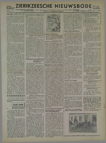 Zierikzeesche Nieuwsbode 1943-04-20