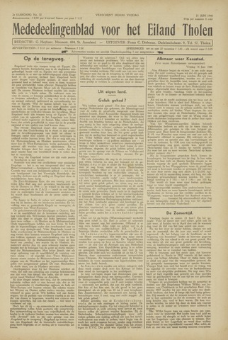Eendrachtbode (1945-heden)/Mededeelingenblad voor het eiland Tholen (1944/45) 1946-06-21