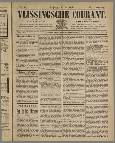 Vlissingse Courant 1892-07-15
