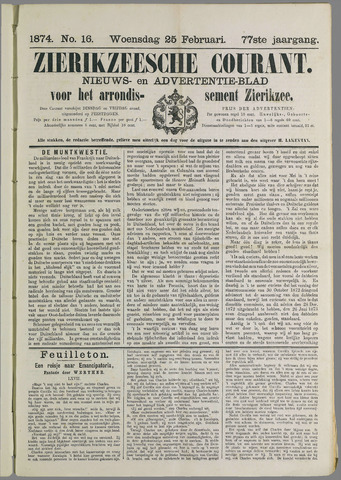 Zierikzeesche Courant 1874-02-25