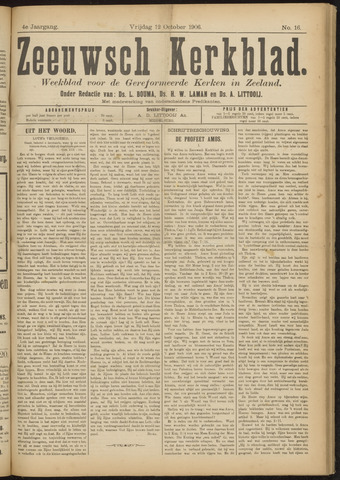 Zeeuwsche kerkbode, weekblad gewijd aan de belangen der gereformeerde kerken/ Zeeuwsch kerkblad 1906-10-12