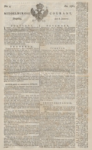 Middelburgsche Courant 1760-01-08