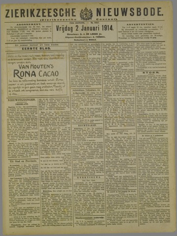 Zierikzeesche Nieuwsbode 1914-01-02