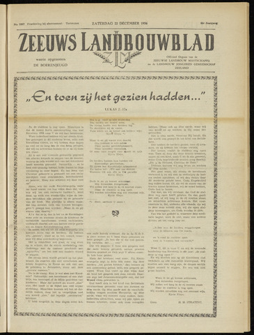 Zeeuwsch landbouwblad ... ZLM land- en tuinbouwblad 1956-12-22