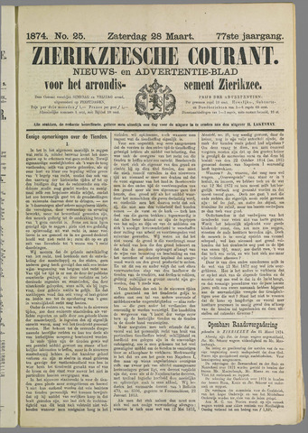 Zierikzeesche Courant 1874-03-28