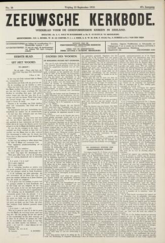 Zeeuwsche kerkbode, weekblad gewijd aan de belangen der gereformeerde kerken/ Zeeuwsch kerkblad 1933-09-22