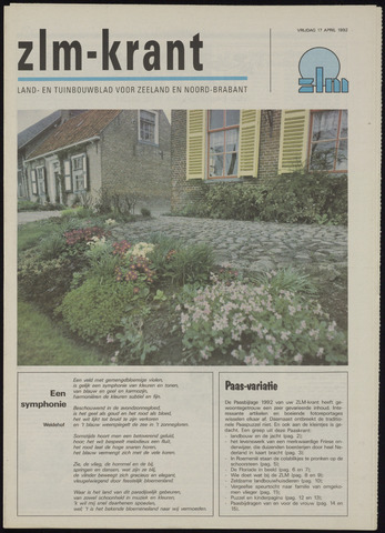 Zeeuwsch landbouwblad ... ZLM land- en tuinbouwblad 1992-04-17