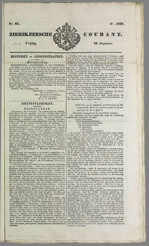 Zierikzeesche Courant 1838-08-10