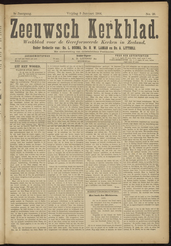 Zeeuwsche kerkbode, weekblad gewijd aan de belangen der gereformeerde kerken/ Zeeuwsch kerkblad 1906-01-05