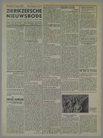 Zierikzeesche Nieuwsbode 1943-01-27