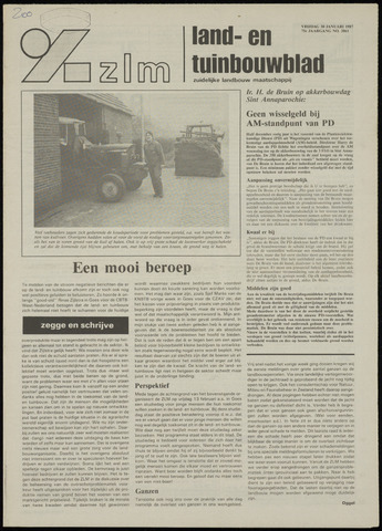 Zeeuwsch landbouwblad ... ZLM land- en tuinbouwblad 1987-01-30