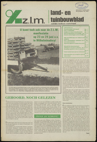 Zeeuwsch landbouwblad ... ZLM land- en tuinbouwblad 1978-04-21