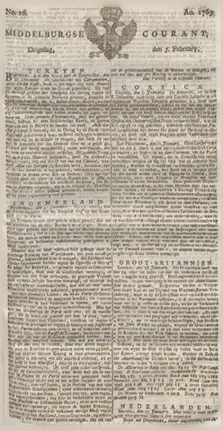 Middelburgsche Courant 1769-02-07
