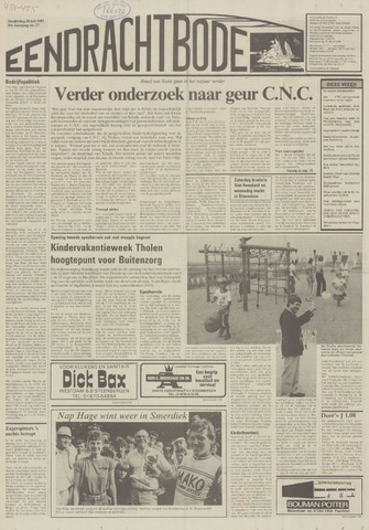 Eendrachtbode /Mededeelingenblad voor het eiland Tholen 1983-07-28