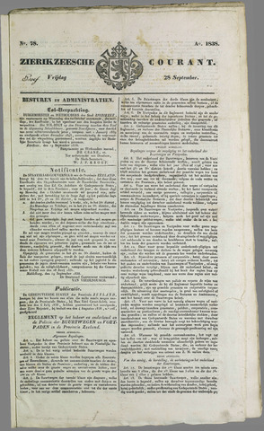 Zierikzeesche Courant 1838-09-28