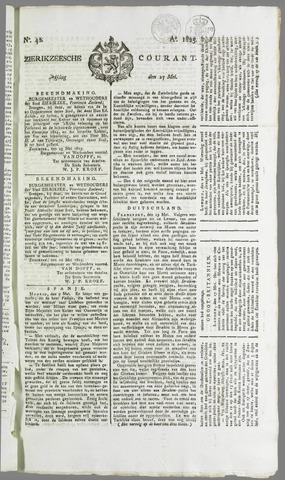 Zierikzeesche Courant 1825-05-27