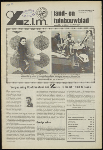 Zeeuwsch landbouwblad ... ZLM land- en tuinbouwblad 1978-03-10