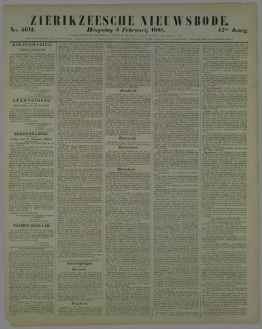 Zierikzeesche Nieuwsbode 1886-02-09