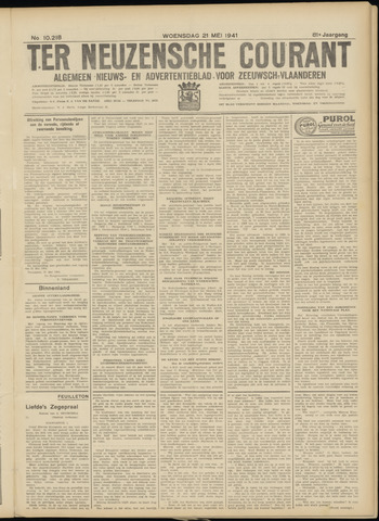 Ter Neuzensche Courant / Neuzensche Courant / (Algemeen) nieuws en advertentieblad voor Zeeuwsch-Vlaanderen 1941-05-21