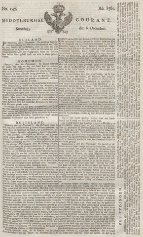 Middelburgsche Courant 1760-12-06