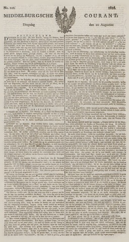 Middelburgsche Courant 1816-08-20