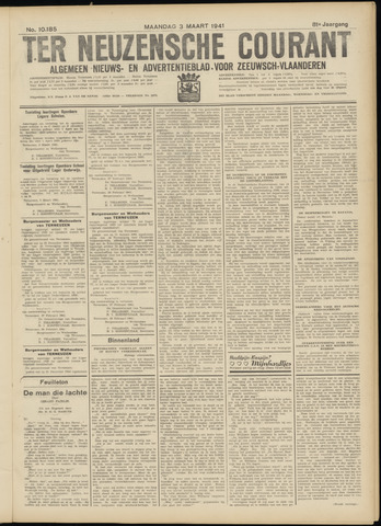 Ter Neuzensche Courant / Neuzensche Courant / (Algemeen) nieuws en advertentieblad voor Zeeuwsch-Vlaanderen 1941-03-03