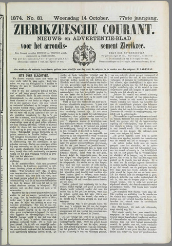 Zierikzeesche Courant 1874-10-14