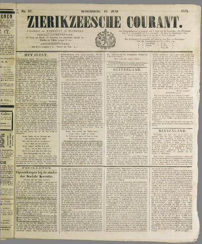 Zierikzeesche Courant 1871-06-14