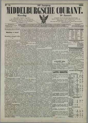 Middelburgsche Courant 1892-01-18